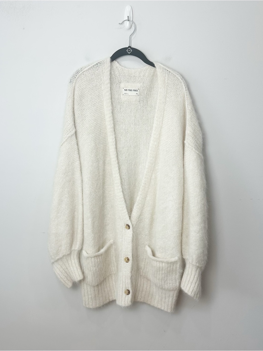 Free People Alpaca Wool Cardigan Cream
